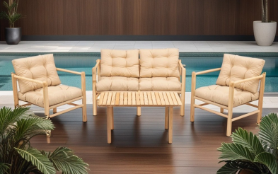 Set masa + scaune + canapea Amador Set masa + scaune + canapea